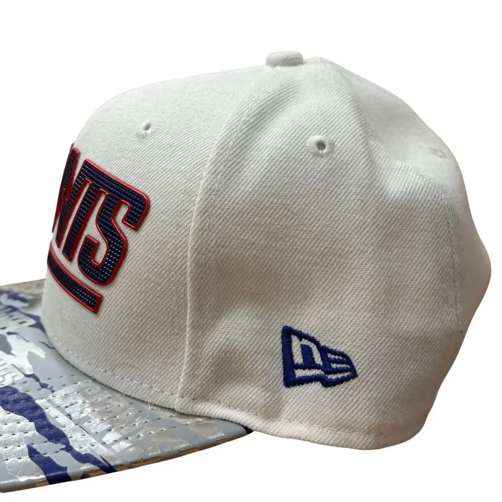 New York Giants New Era 9Fifty‎ Metallic Bill Brim SnapBack Hat Cap Retro Logo